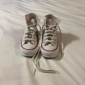 Converse Cream High-Top Sneakers